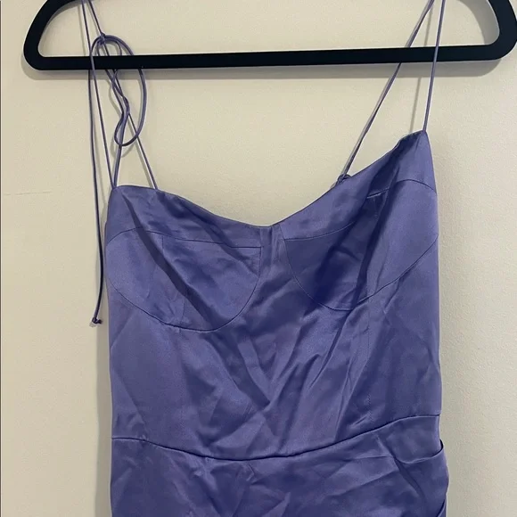 NWT Reformation Marguerite Silk Dress in Jacaranda - Picture 5 of 11